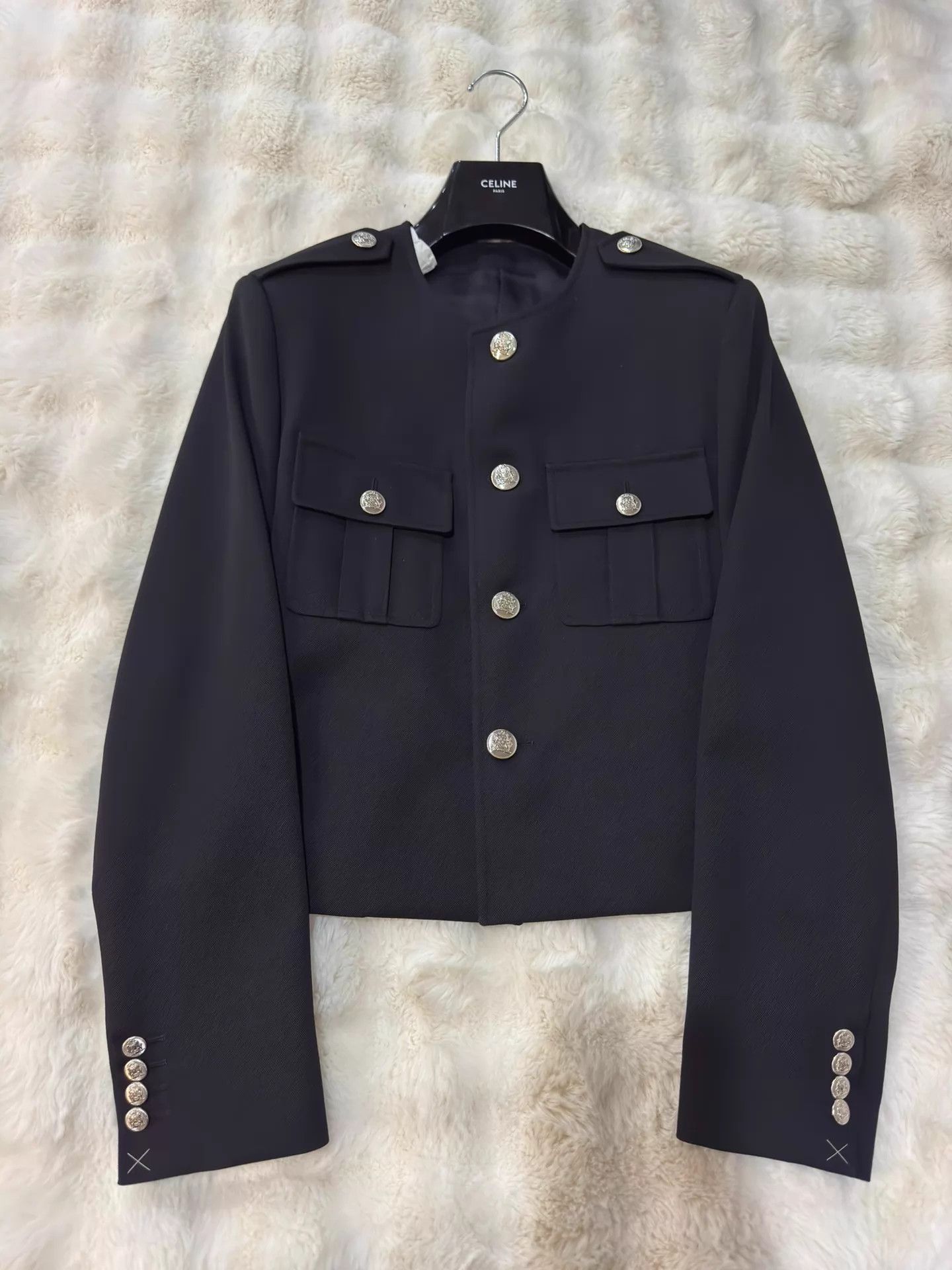 Celine Celine Hedi Slimane Men's Safari Jacket 46 New Wool Size US S / EU 44-46 / 1 - 1 Thumbnail