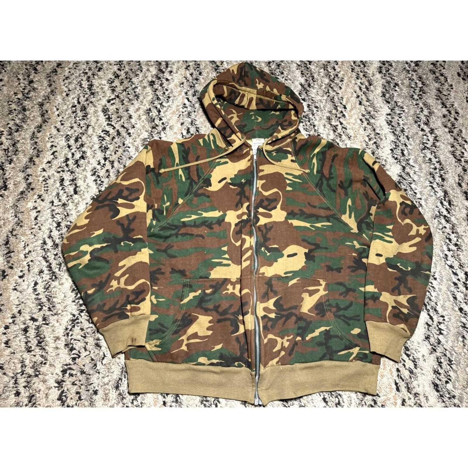Rothco VINTAGE Rothco Hoodie Full Zip Duck Camo Thermal Lined Double Face Green Mens L 90s Hunting Style Mens Size US L / EU 52-54 / 3 - 4 Thumbnail