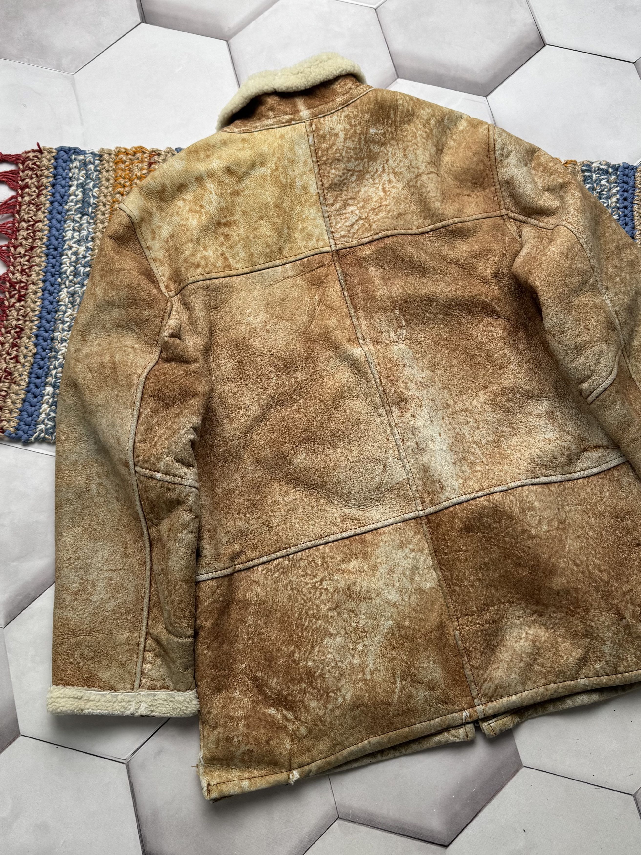 Japanese Brand Vintage Real Sheepskin Faded Jacket (E4) Size US M / EU 48-50 / 2 - 16 Thumbnail