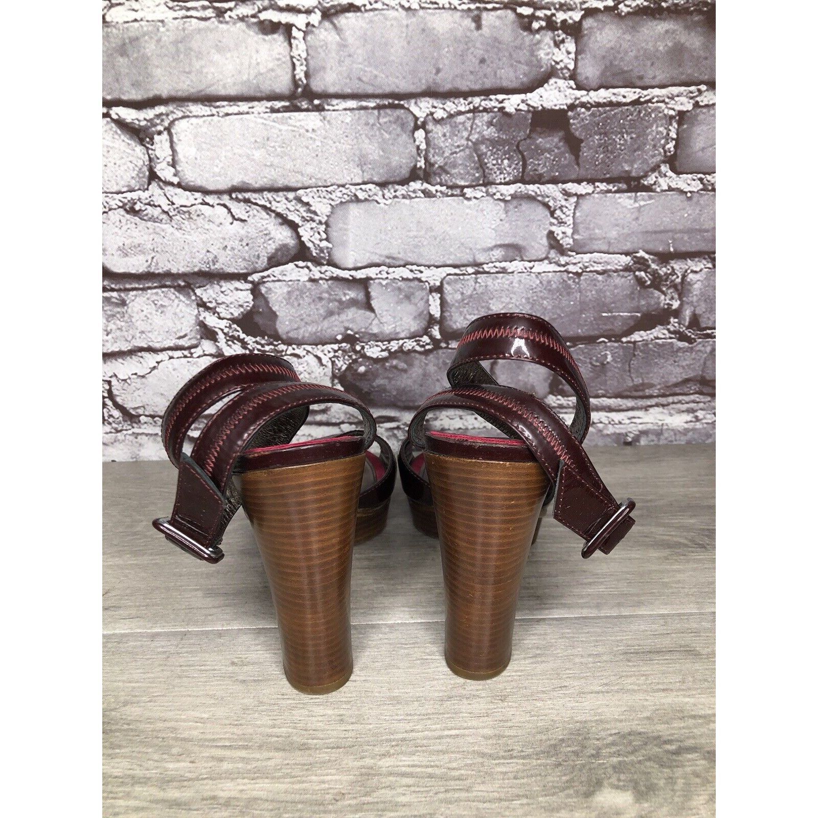 7 For All Mankind 7 Seven For All Mankind Purple Patent Platform Sandals Heels Size US 6.5 / IT 36.5 - 5 Thumbnail