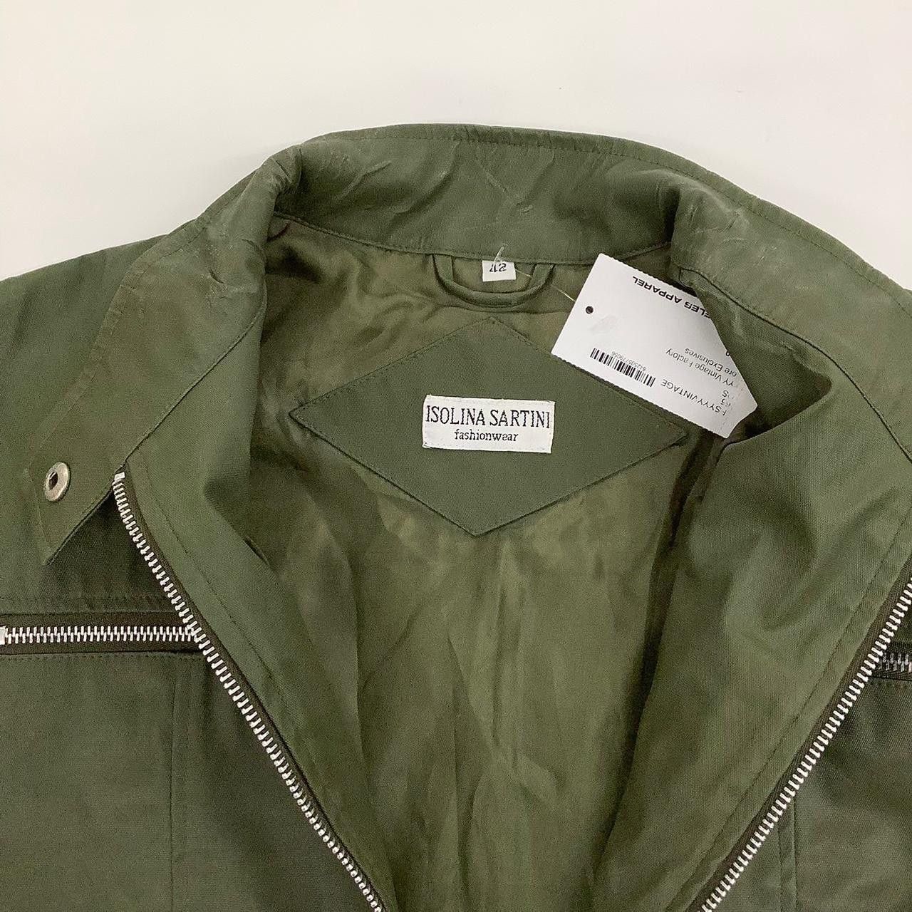 Vintage Green Moto Jacket Size L / US 10 / IT 46 - 4 Thumbnail