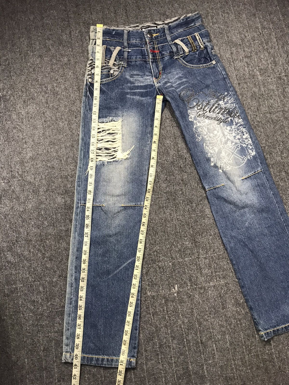 Japanese Brand Hype Japanese Brand Bat-su Studio Double Waist Denim Jeans Size US 30 / EU 46 - 13 Thumbnail