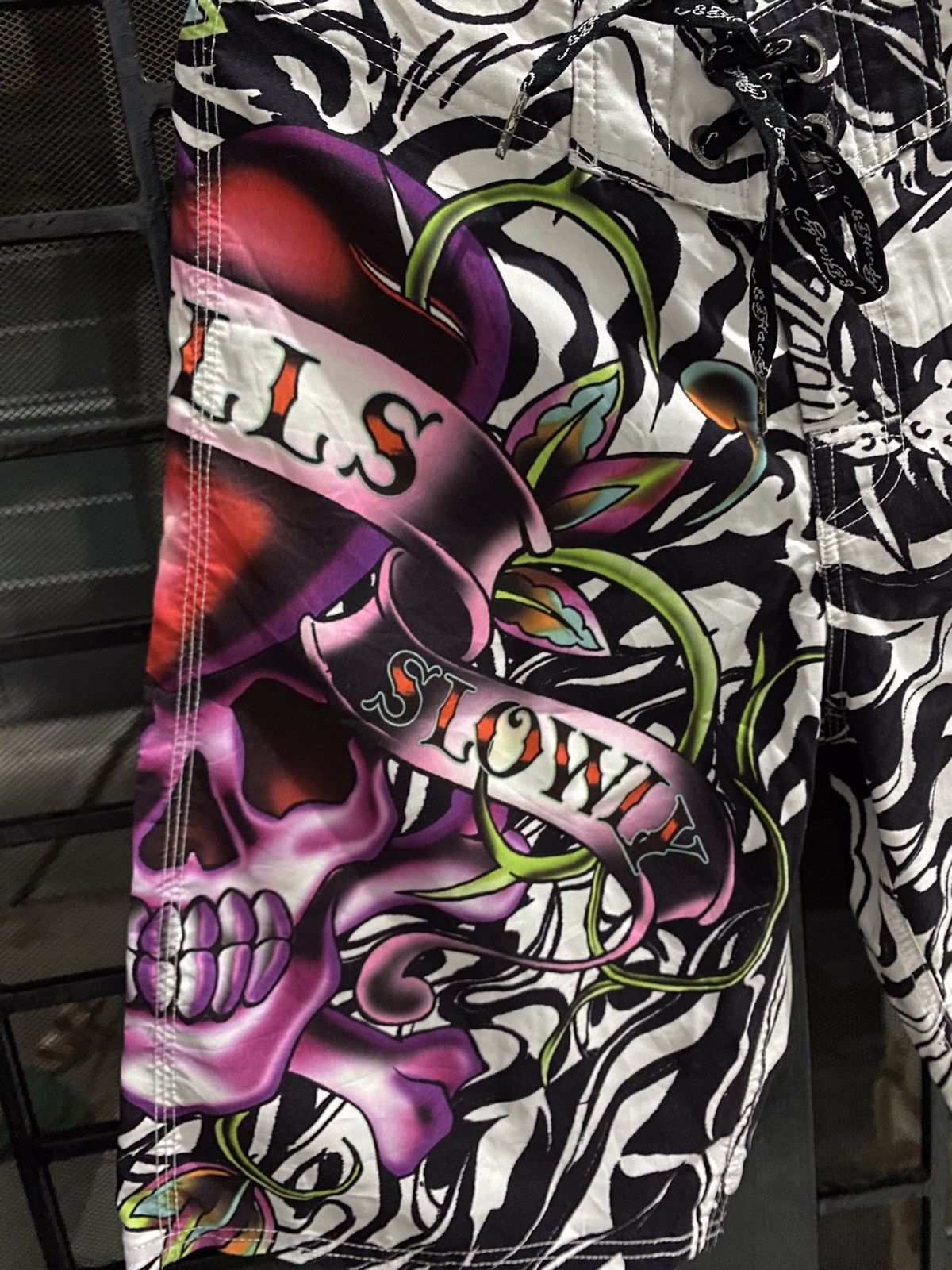 Christian Audigier × Ed Hardy 💸NEED GONE💸 Ed hardy by christian audiger board short Size US 31 - 4 Thumbnail