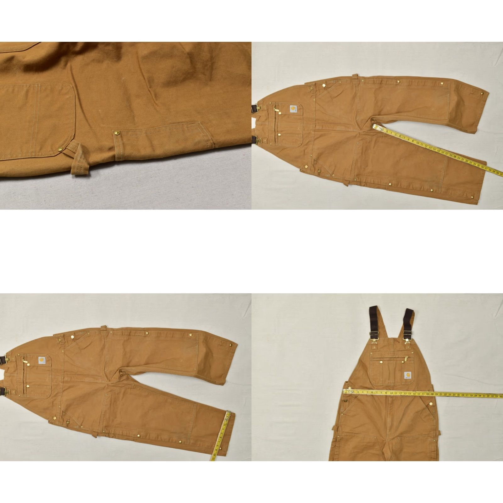 Carhartt VINTAGE Carhartt Overalls Pants Workwear Duck Bib 30" Inseam Brown Cotton Canvas 5-Pocket Mens Size US 38 / EU 54 - 8 Thumbnail
