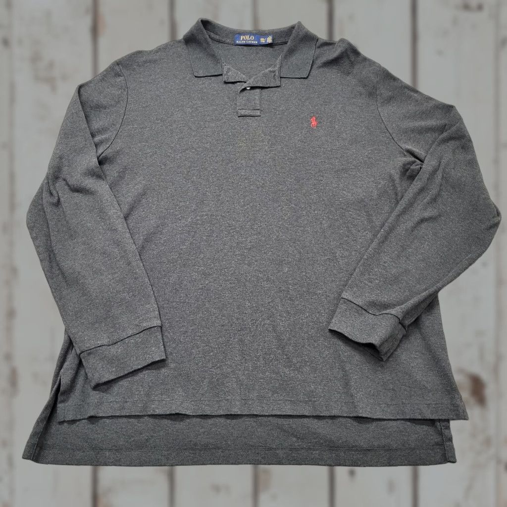 Polo Ralph Lauren Polo Ralph Lauren Polo Shirt Mens XXL Charcoal Grey Long Sleeve Casual Polo Ralph Lauren Big & Tall Cotton Logo Embroidered Button Shirt Size US XXL / EU 58 / 5 - 1 Thumbnail