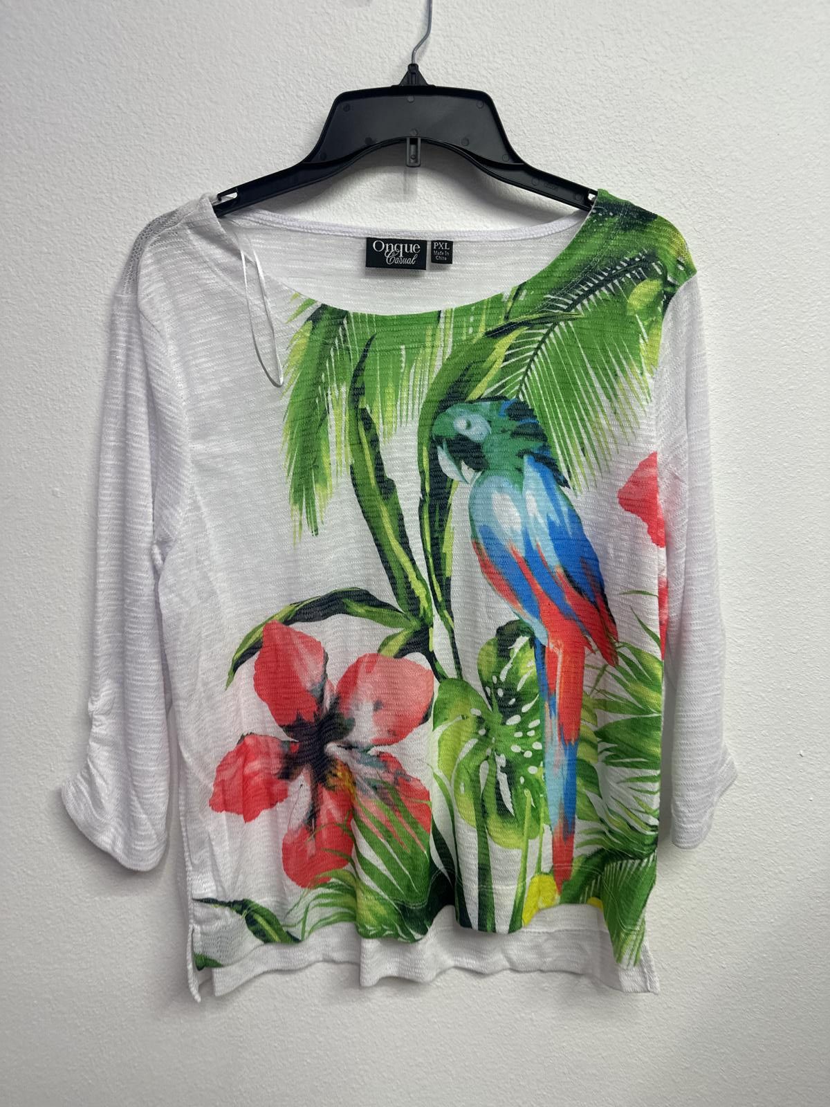 Other Ongue Casual PXL Tropical Print Lightweight Top Size XL / US 12-14 / IT 48-50 - 1 Thumbnail