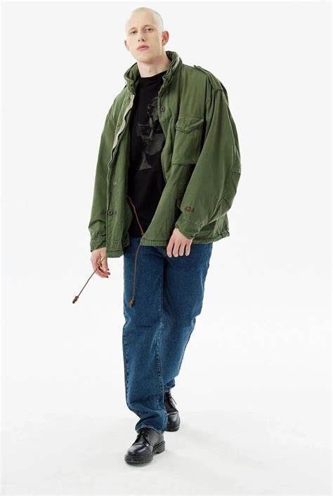 image of 424 On Fairfax + Alpha Industries Field Jacket in Army Khaki, Men's (Size XL)