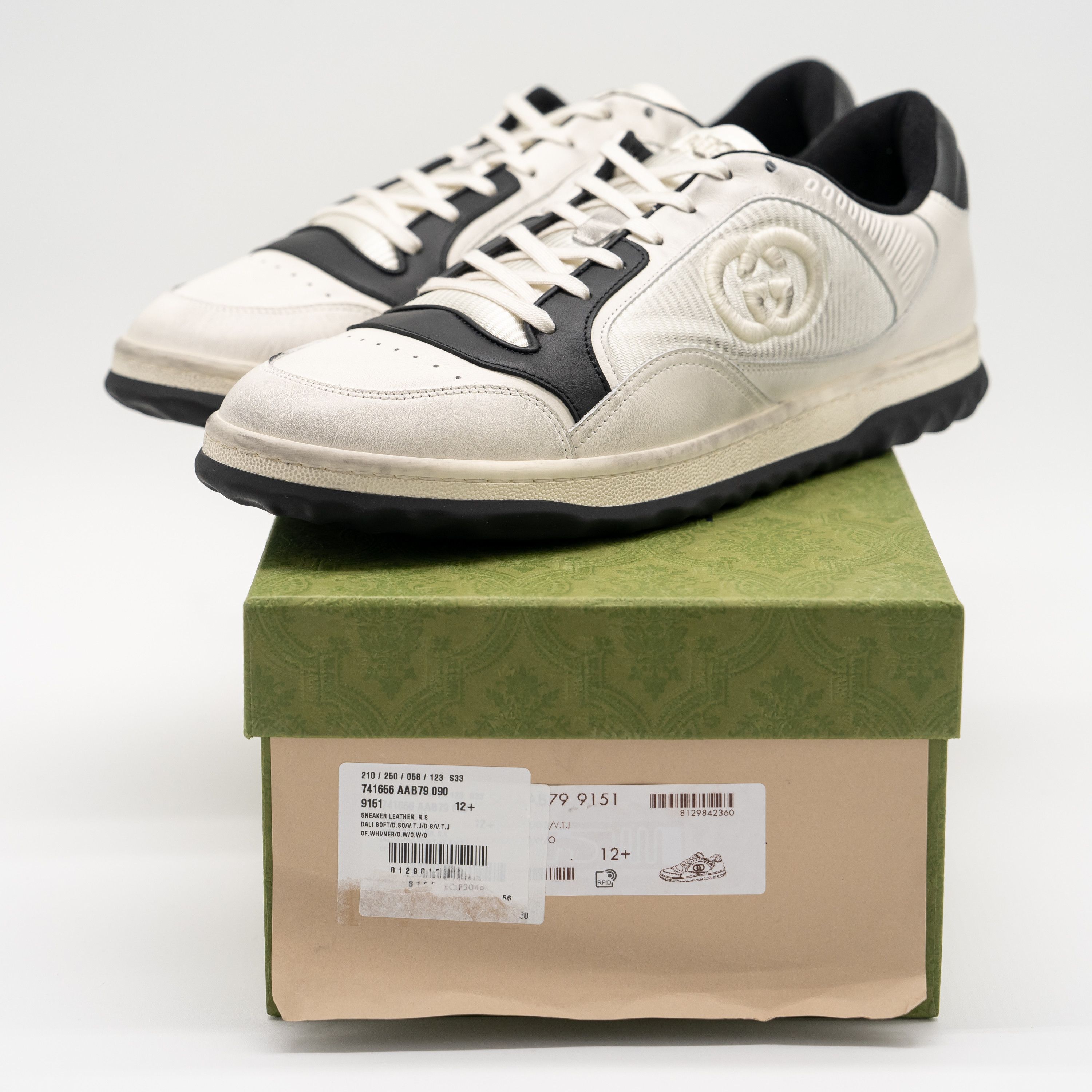 Gucci Gucci MAC80 Sneakers Off White Black GG Leather Size US 13 / EU 46 - 12 Thumbnail