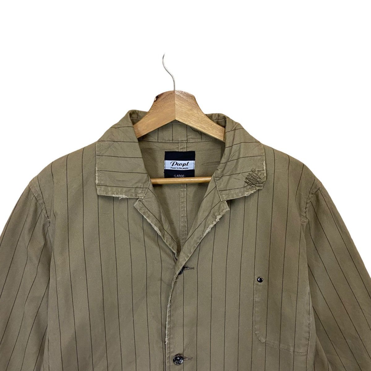Japanese Brand Power To The People Stripe Button Coat Size US M / EU 48-50 / 2 - 4 Thumbnail