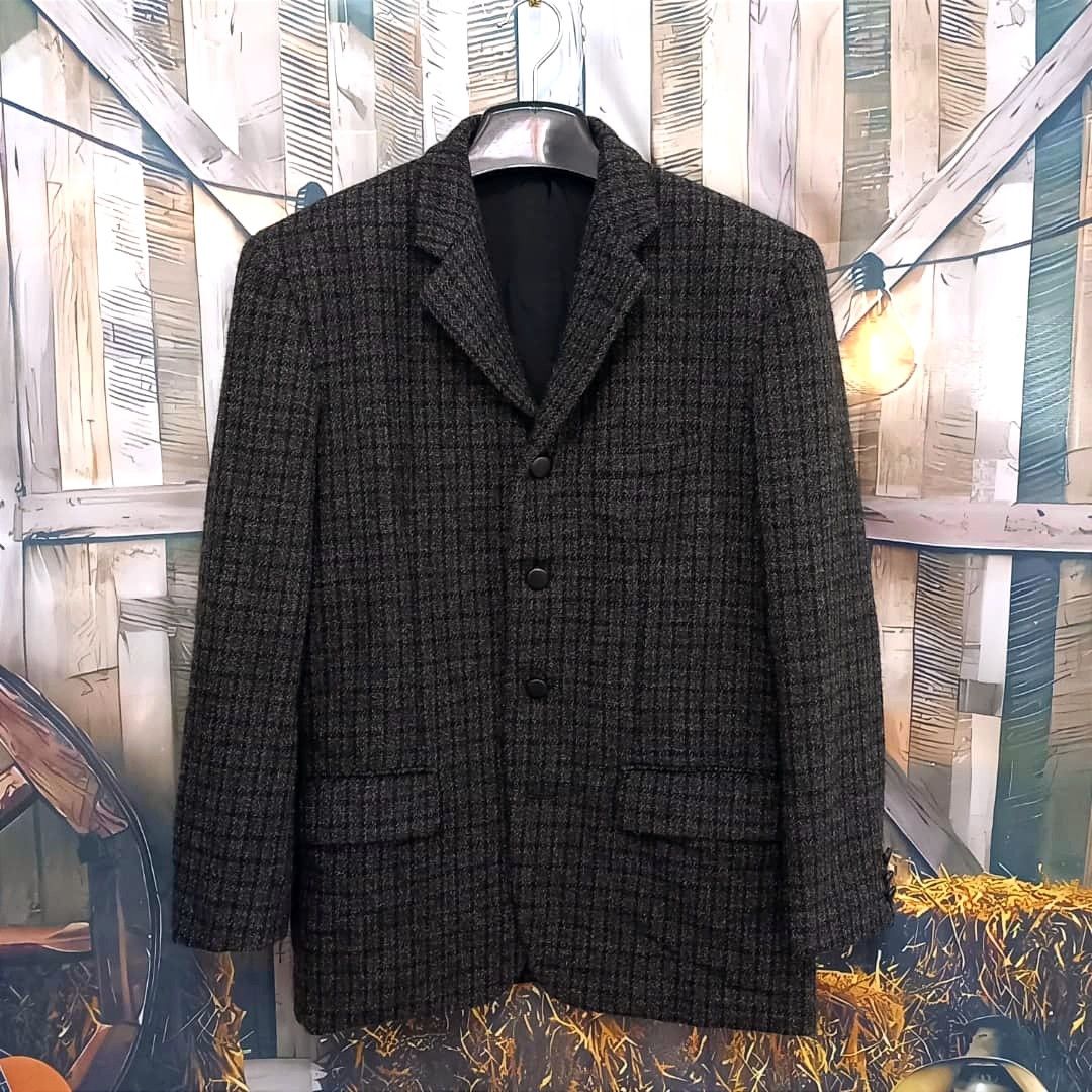 Comme des Garcons 80s COMME DES GARÇONS HOMME Tweed Wool Coat Jacket Size US M / EU 48-50 / 2 - 2 Thumbnail