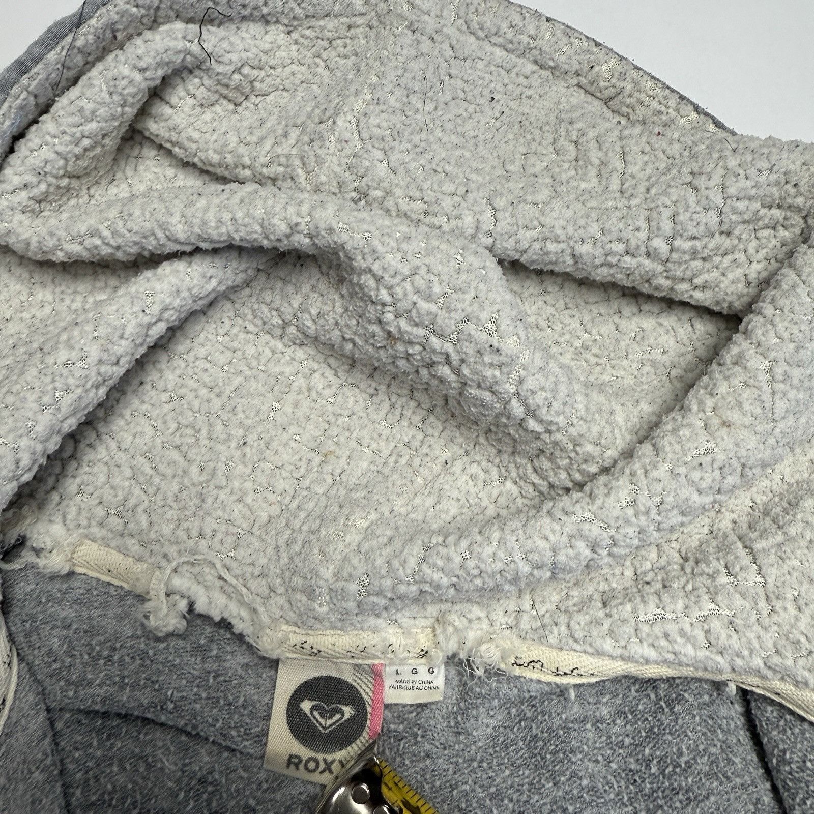 Vintage Roxy Hoodie Sweatshirt Thin Full Zip Gray Womens Large Size L / US 10 / IT 46 - 11 Thumbnail