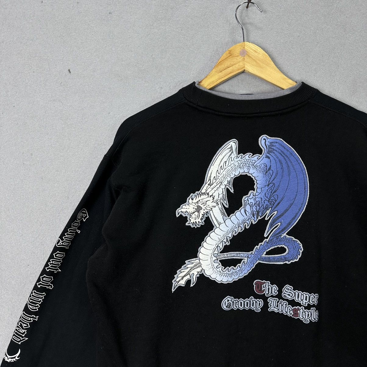 Japanese Brand Vintage Grass Hitter Dragon Graphic Sweatshirt Size US M / EU 48-50 / 2 - 6 Thumbnail
