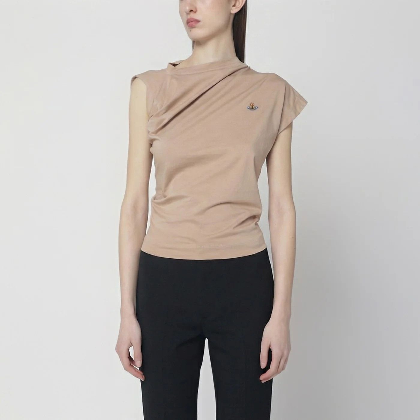 Vivienne Westwood o1d2blof0526 Short Sleeve T-Shirt in Beige Size M / US 6-8 / IT 42-44 - 1 Thumbnail