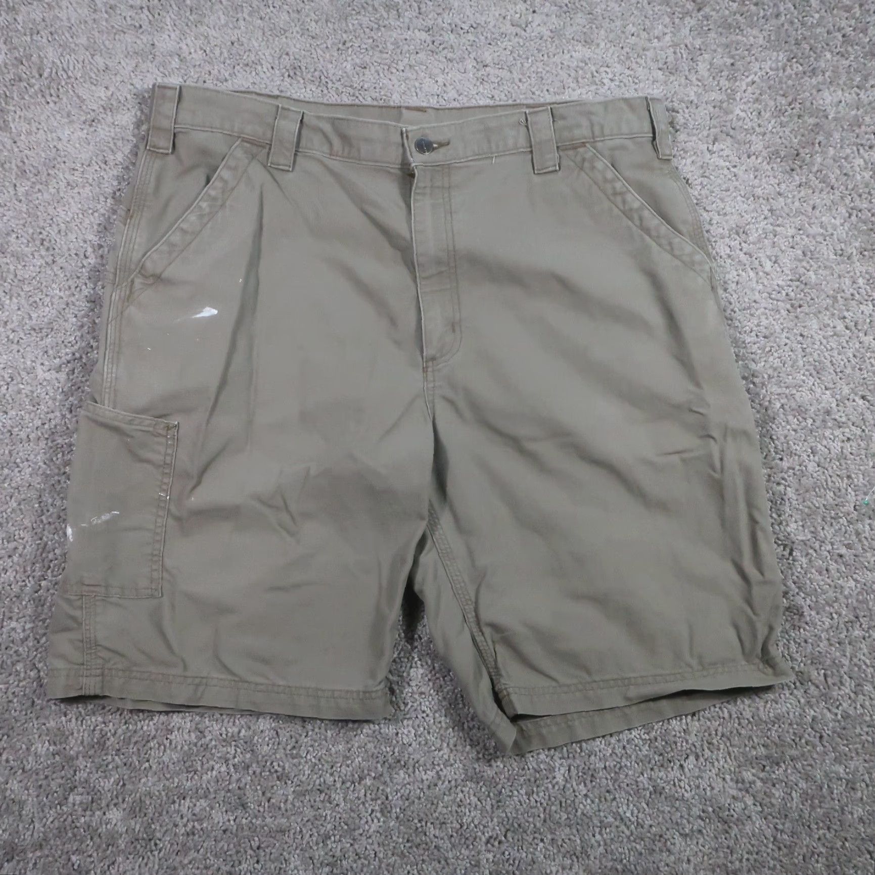 Carhartt Carhartt Carpender Shorts Mens 38 Cotton Canvas Brown Solid Cargo Pocket Hammer Loop Belt Loops Relaxed Fit Casual Workwear Seasonal 11in Inseam Mens Size US 38 / EU 54 - 2 Thumbnail