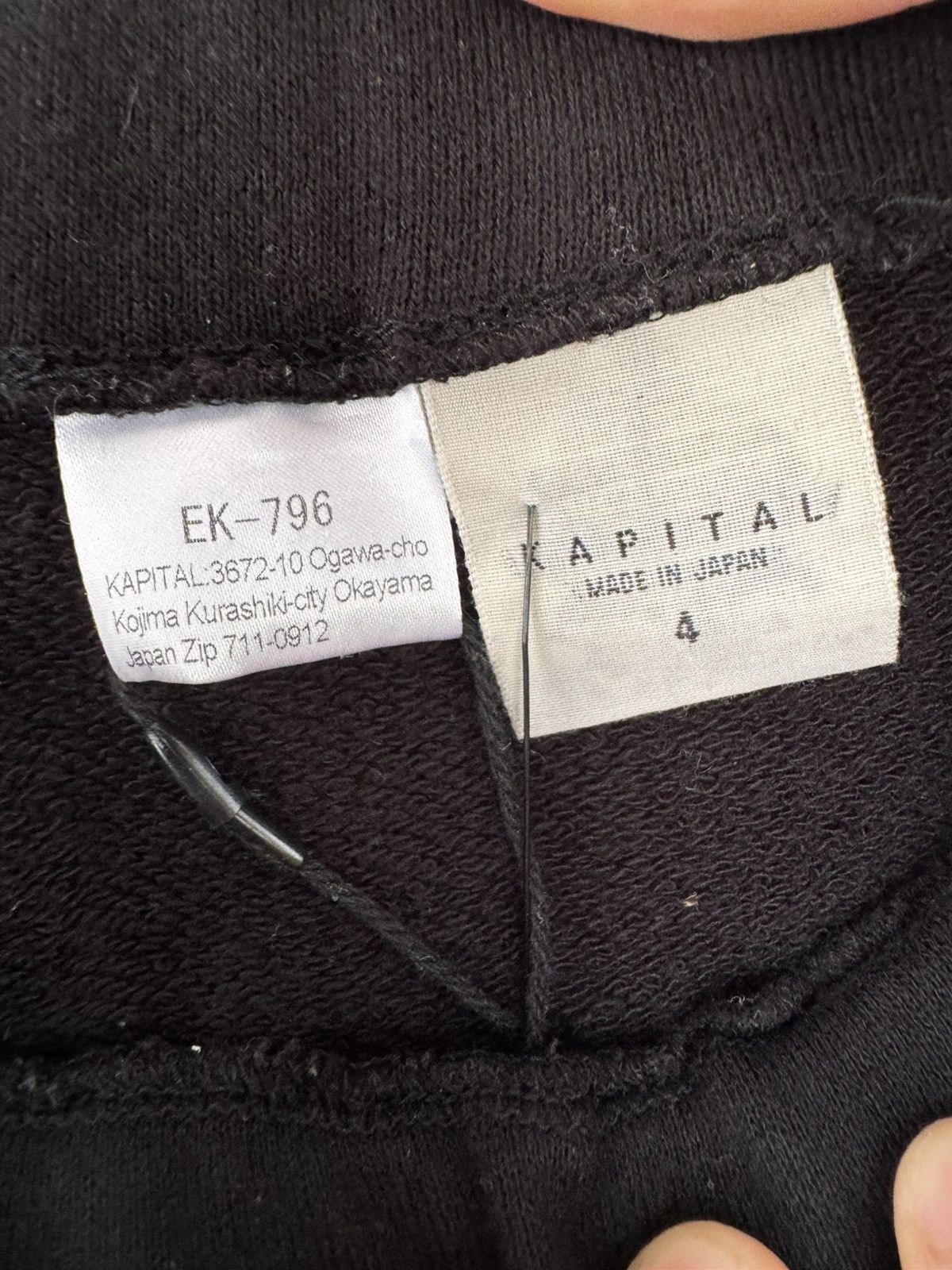 Kapital Smiley Print Black Sweatpants Size US 36 / EU 52 - 6 Thumbnail