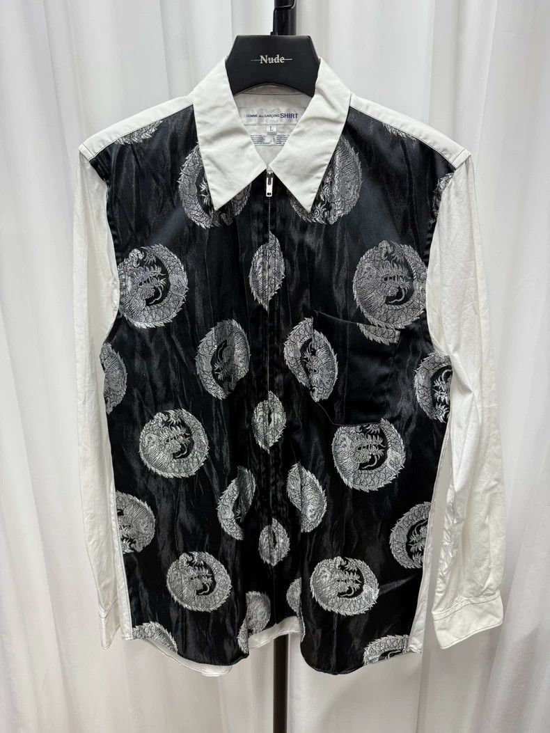Comme des garcons Dragon Embroidered Patchwork Shirt 2503-N