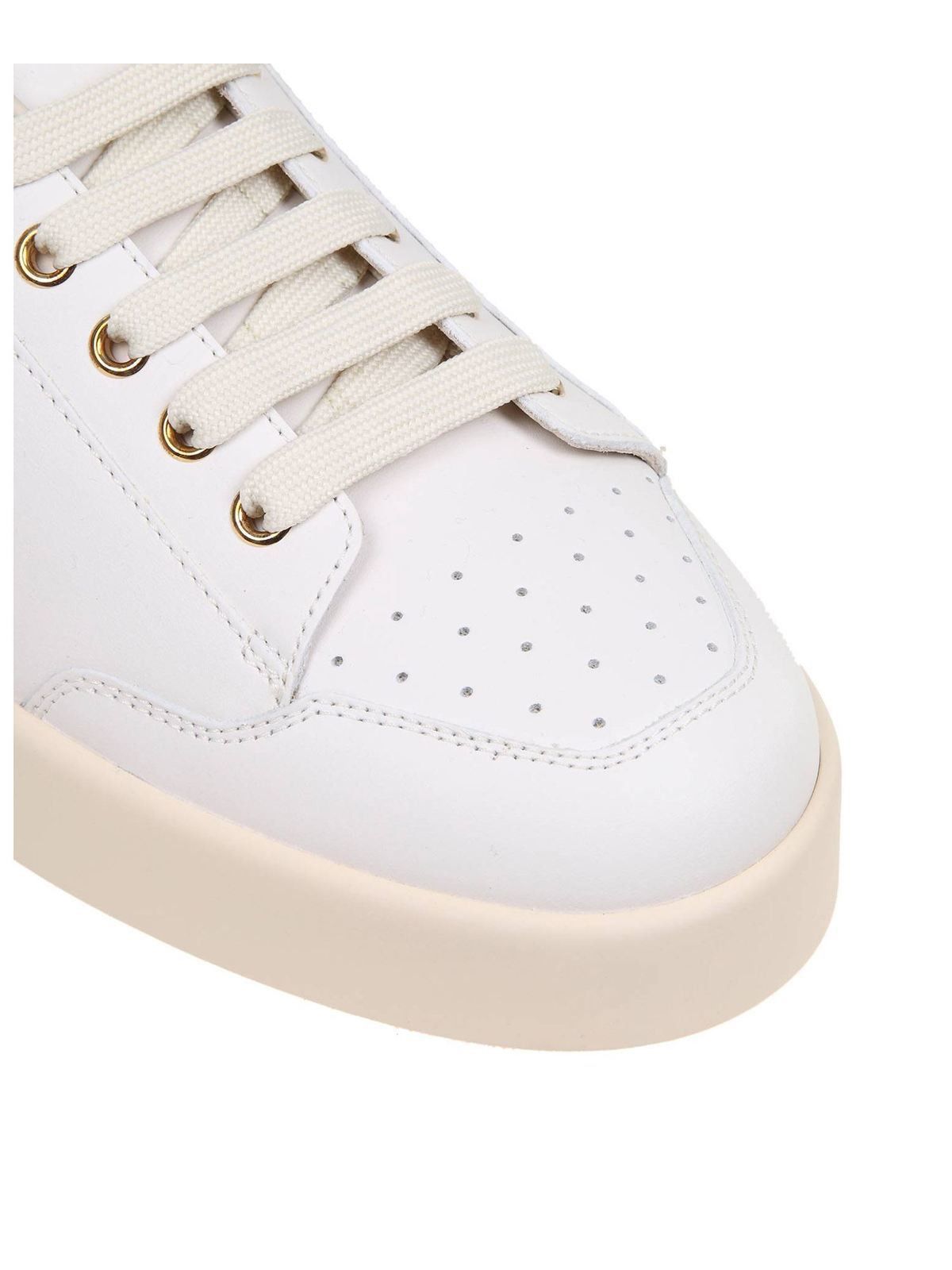Dolce & Gabbana o1y0125 Logo Low-Top Sneakers in White/Red Size US 6 / EU 39 - 3 Thumbnail