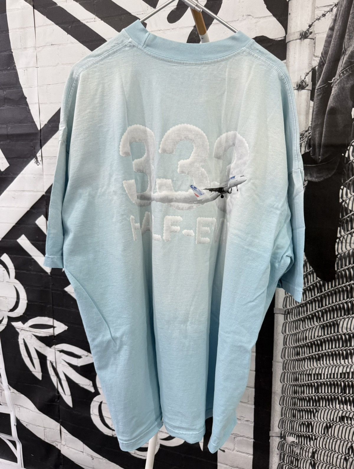 Half Evil ⚡️ Half Evil 333 Cloud Logo Vintage Blue Tee Size Large ⚡️ Size US L / EU 52-54 / 3 - 2 Thumbnail