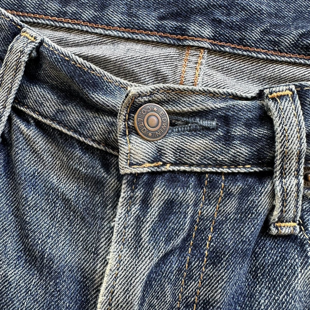 Japanese Brand Vintage Edwin Faded Denim Jean Pant W30 Size US 30 / EU 46 - 4 Thumbnail