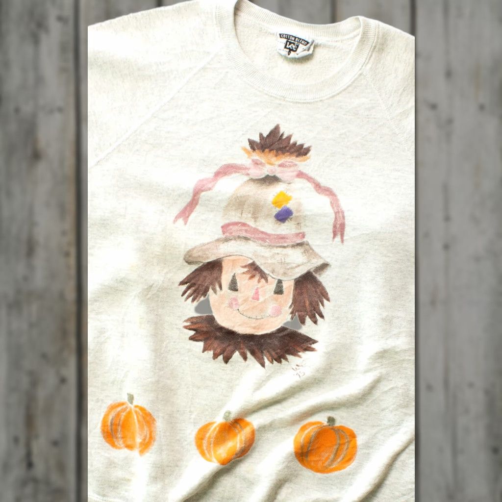 Lee VINTAGE Lee Sweatshirt Scarecrow Fall Grey 1990s X-Large Mens Size US XL / EU 56 / 4 - 1 Thumbnail