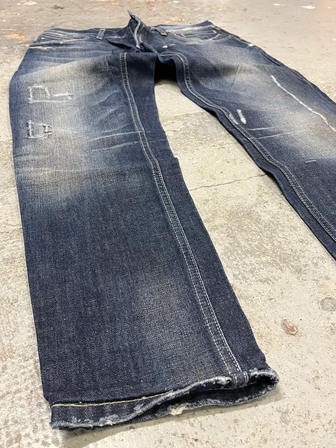 Designer × Dolce & Gabbana × Vintage 2010s Dolce & Gabbana Navy Brut Denim Jeans Size US 32 / EU 48 - 6 Thumbnail