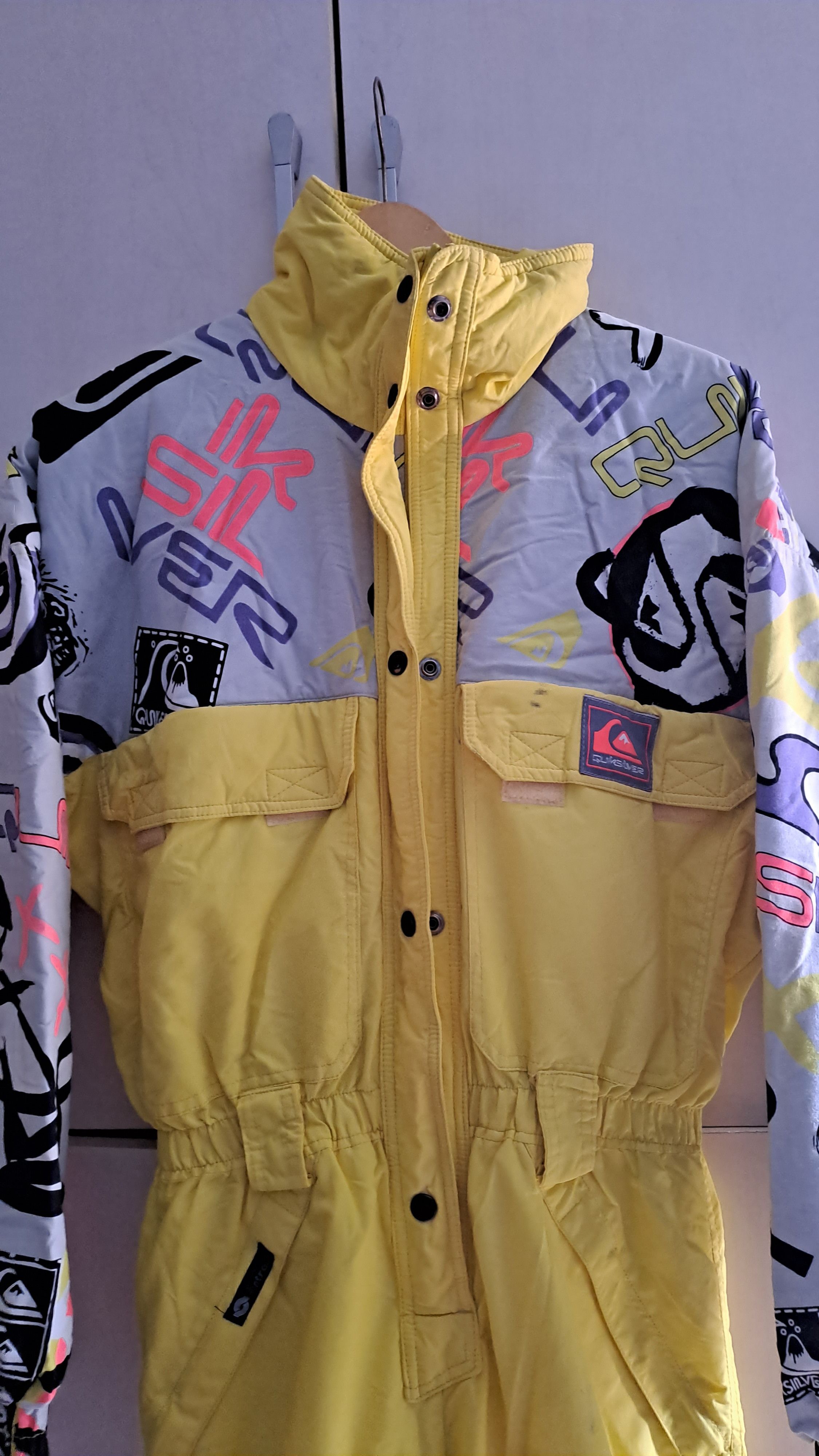 Other Vintage Quiksilever Ski Suit crazy pattern 80s 90s Size US L / EU 52-54 / 3 - 3 Thumbnail