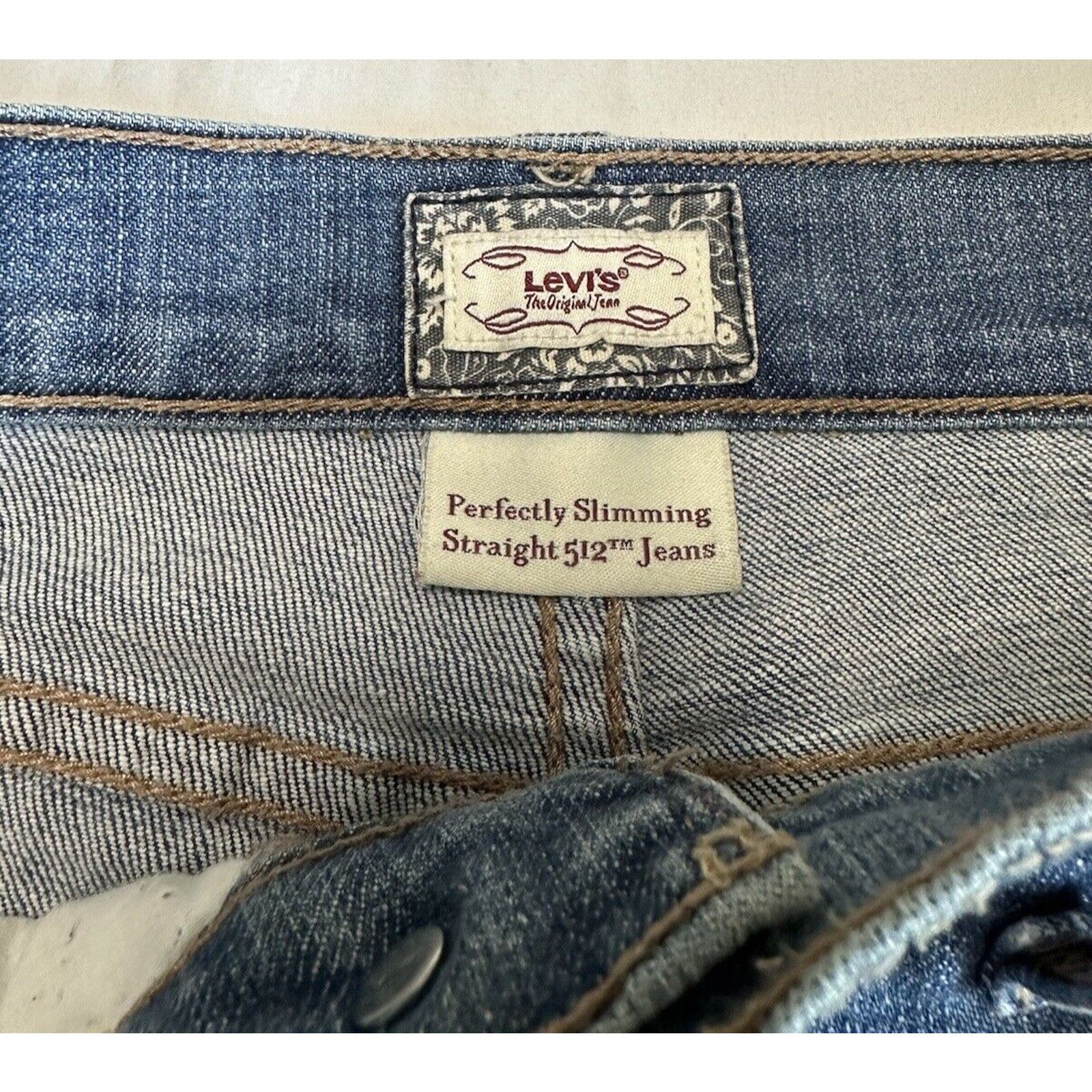 Levi's Levis Original Perfectly Slimming 512 Jeans Blue Sz 6M VTG Size 28" / US 6 / IT 42 - 5 Thumbnail