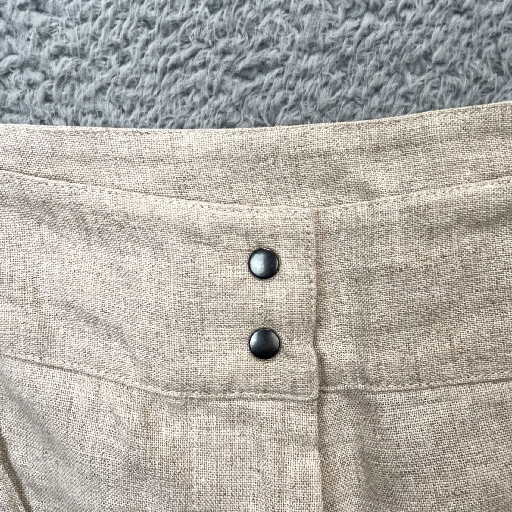 Vintage VINTAGE Babette Bermuda Shorts Womens XS Beige Linen Cuffed Beach Resort Size 26" / US 2 / IT 38 - 5 Thumbnail