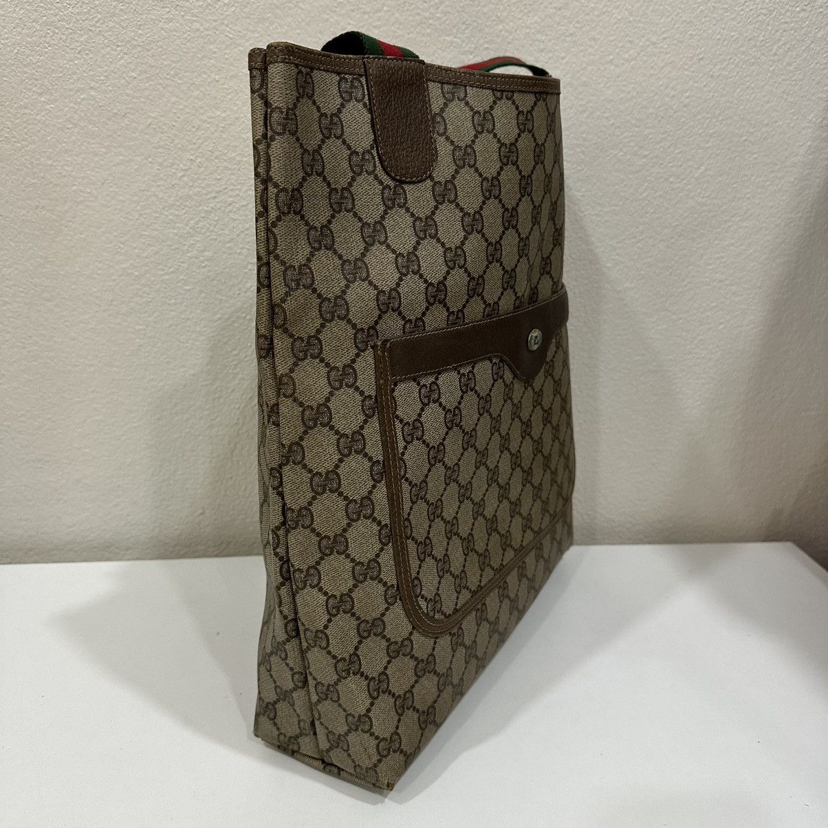 Gucci GUCCI VINTAGE WEB SHEERY LINE TOTE BAG 31 Size ONE SIZE - 4 Thumbnail