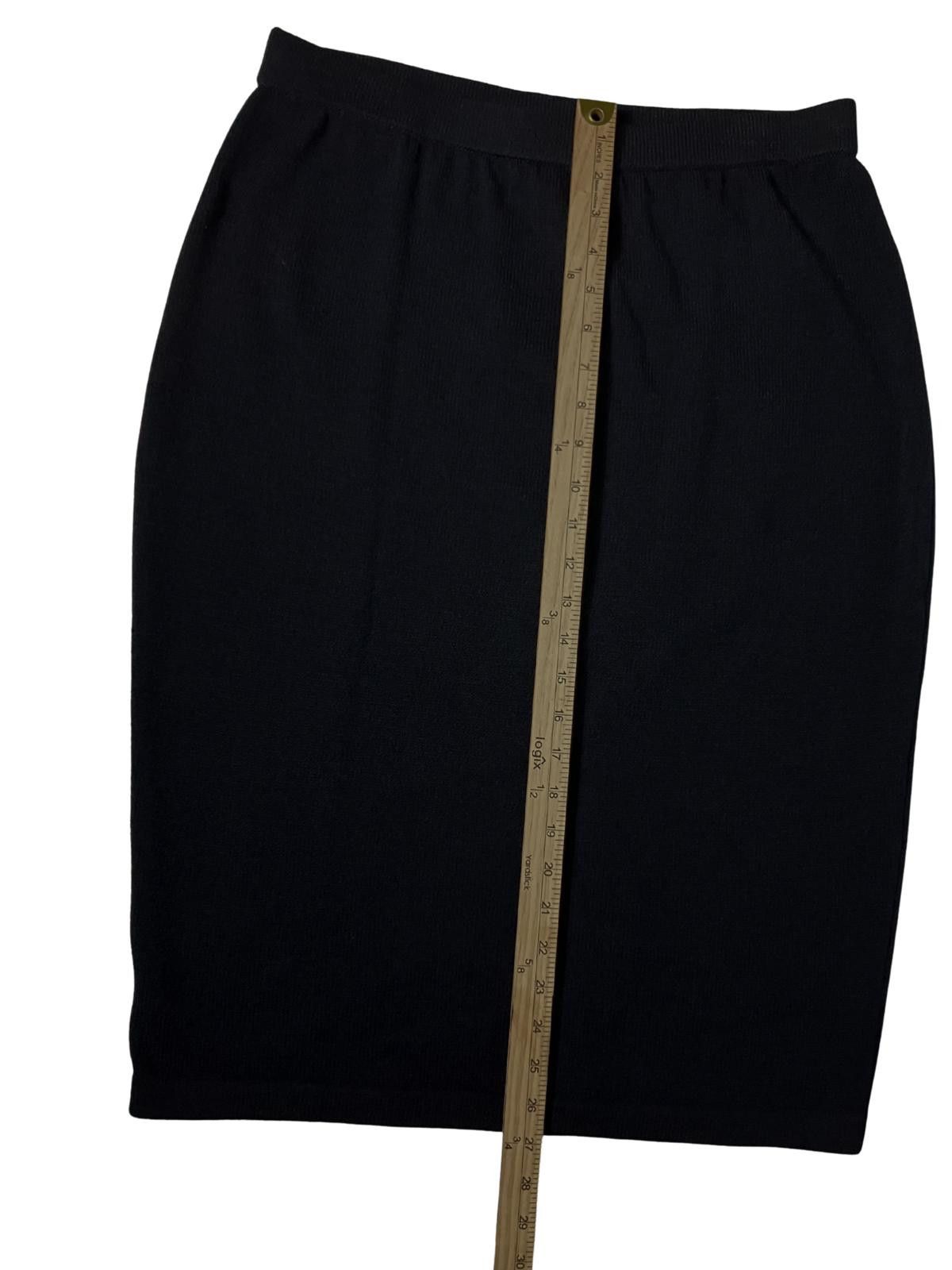 St. John St John Knit Skirt Black Wool Blend Size 14 Size 36" / US 14 / IT 50 - 5 Thumbnail