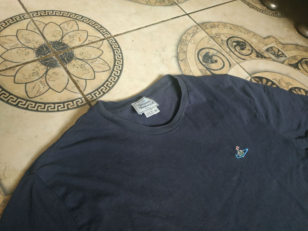 Vivienne Westwood Vivienne Westwood MAN Navy T-shirt Embroidered Orb Logo Sz M Size US M / EU 48-50 / 2 - 2 Thumbnail