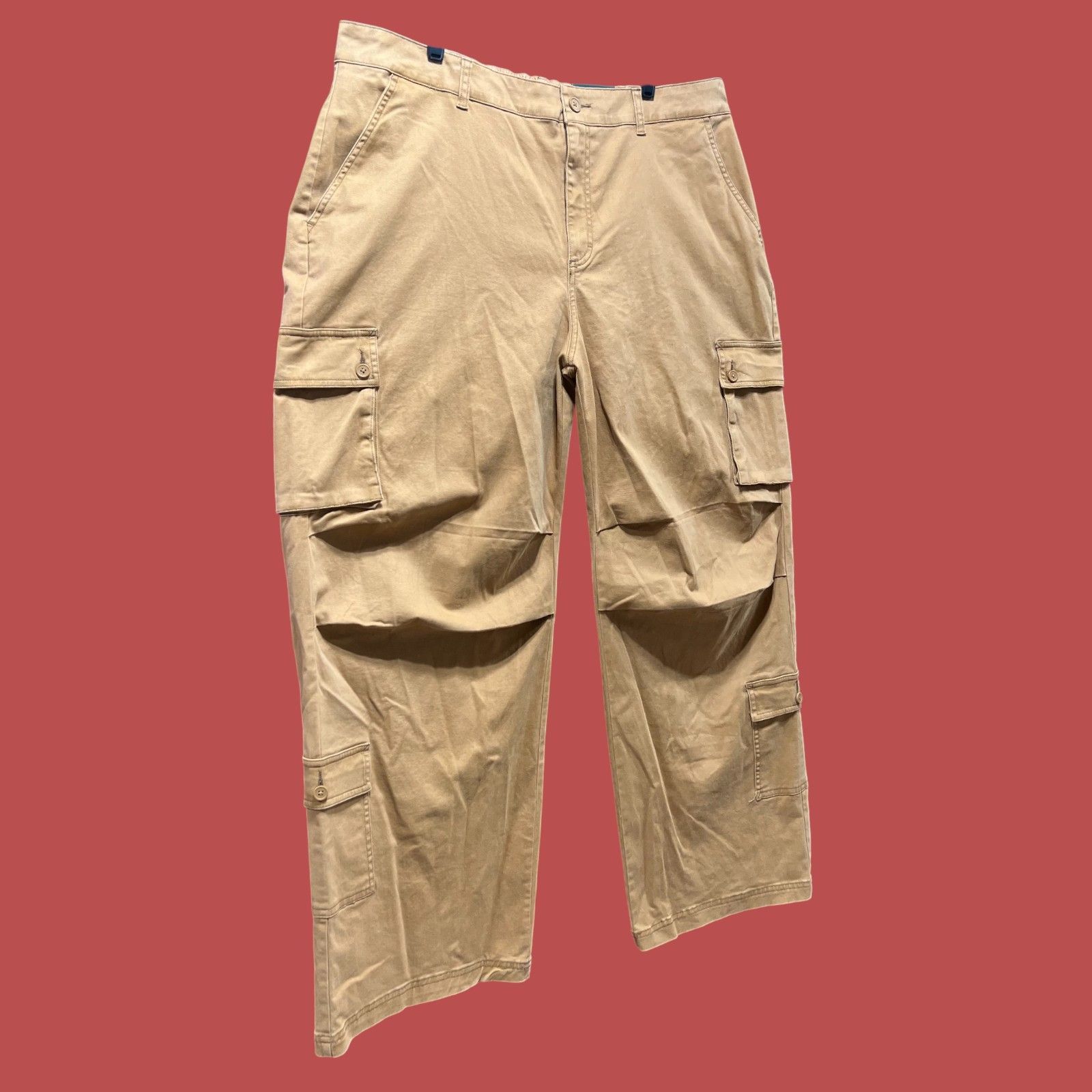 Other Wild Fable - Women's High-Rise Cargo Pants - Light Brown - 1 Size 40" / US 18 - 12 Thumbnail