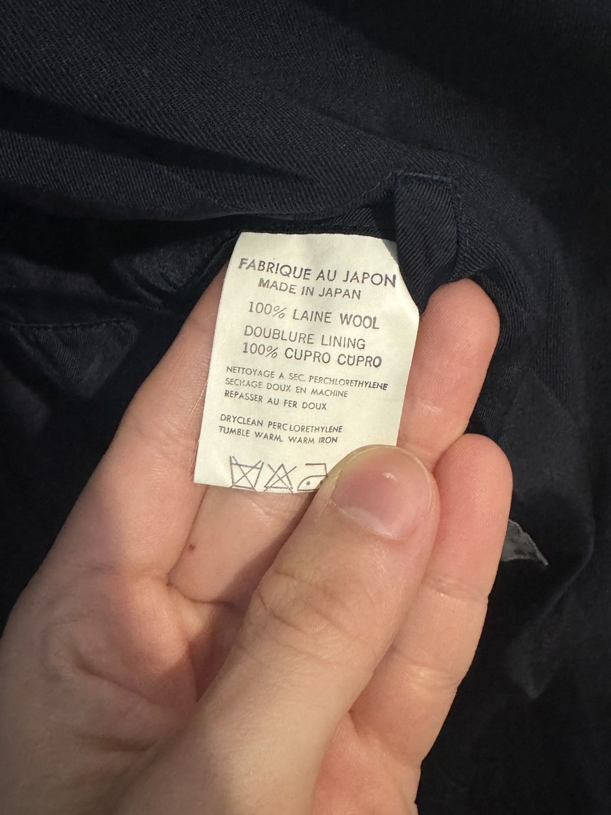 Yohji Yamamoto Vintage 90s Yohji Yamamoto Pour Homme Navy Blazer Size 40L - 4 Thumbnail