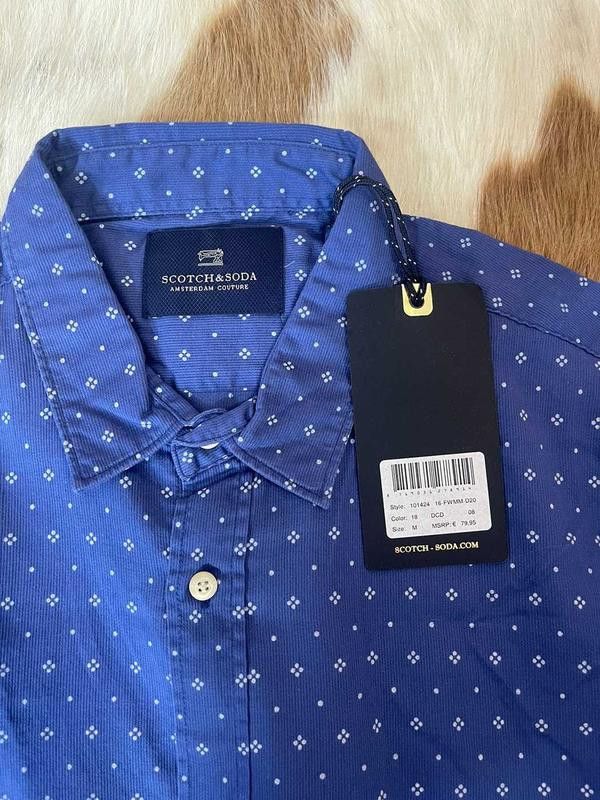 Scotch & Soda blue button-down monogram shirt scotch&soda Size US M / EU 48-50 / 2 - 3 Thumbnail