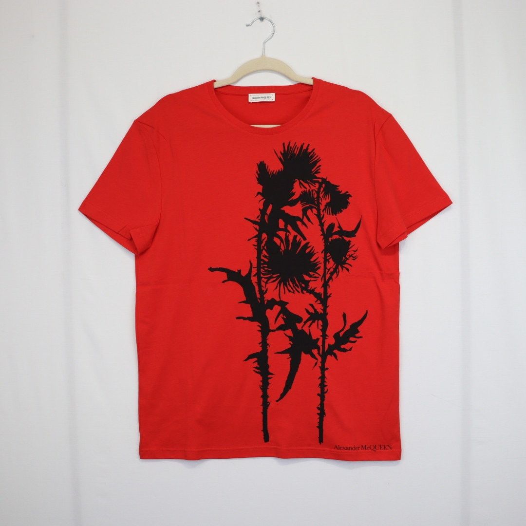 Alexander McQueen o1rshd1 ***Defective / T-Shirt in Red Size US S / EU 44-46 / 1 - 1 Thumbnail