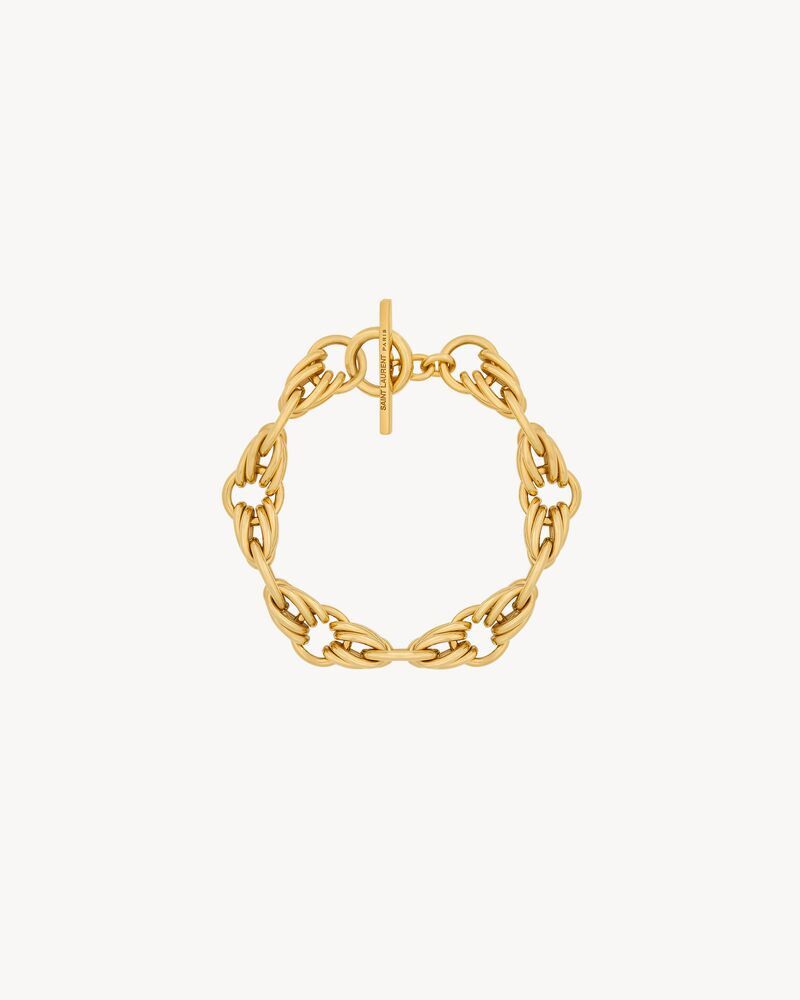 Saint Laurent Paris o1s1wg110126 800714 Size: OS / Rope Chain Bracelet in Metal Size ONE SIZE - 1 Thumbnail