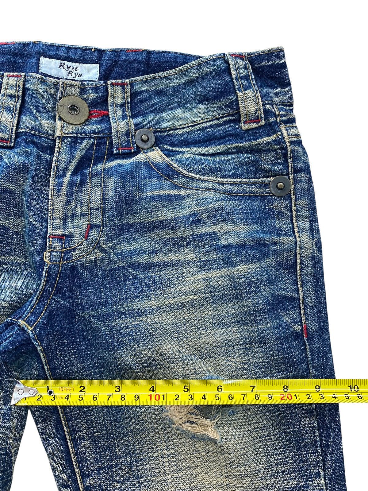 Japanese Brand Japanese Brand Honey Comb Distressed Style Boot Cut Leg Jean Size US 29 - 6 Thumbnail
