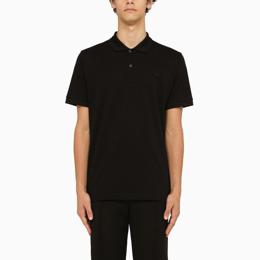 Image of Prada O1D2Blof0524 Polo Shirts In Black, Men's (Size XL)