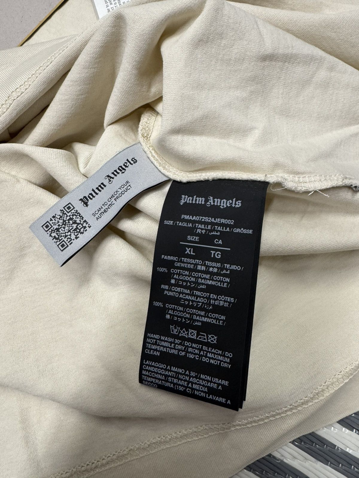 Palm Angels Palm Angels Neck Logo T-Shirt Size US XL / EU 56 / 4 - 4 Thumbnail