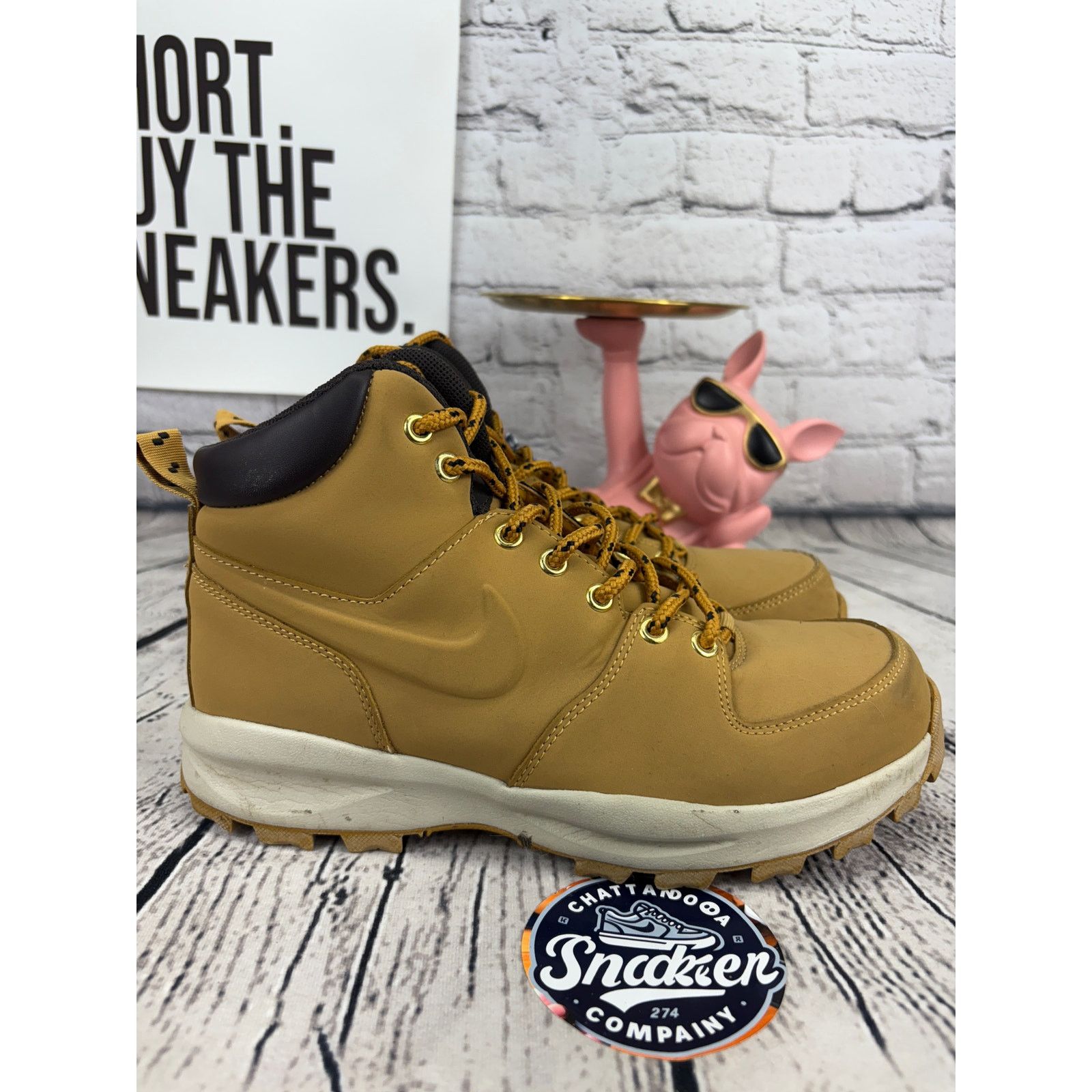 Nike Nike Manoa Leather Boots Mens 7.5 Wheat Brown Outdoor Size US 7 / EU 40 - 5 Thumbnail