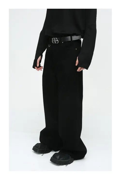 Jean American high street simple style black loose casual jeans Size US 32 / EU 48 - 4 Thumbnail