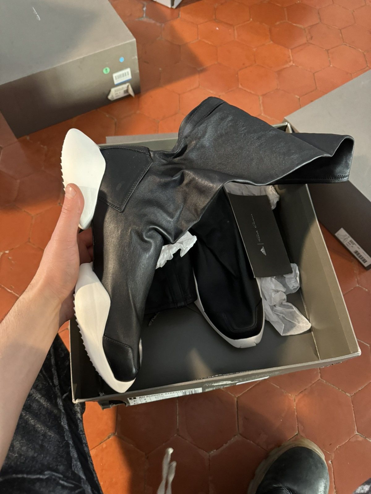Adidas × Rick Owens Rick Owens adidas socks boots Size US 9.5 / EU 42-43 - 1 Thumbnail