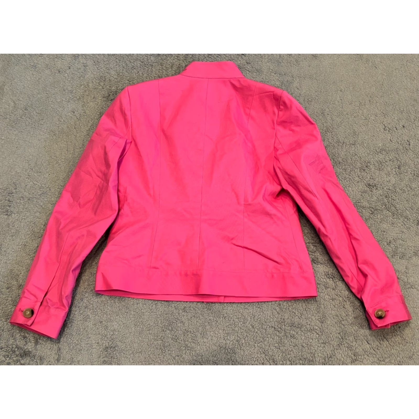 Talbots Talbots Jacket Womens Petite 4 Pink Stretch Chest Pockets Collared Button Front Size S / US 4 / IT 40 - 5 Thumbnail