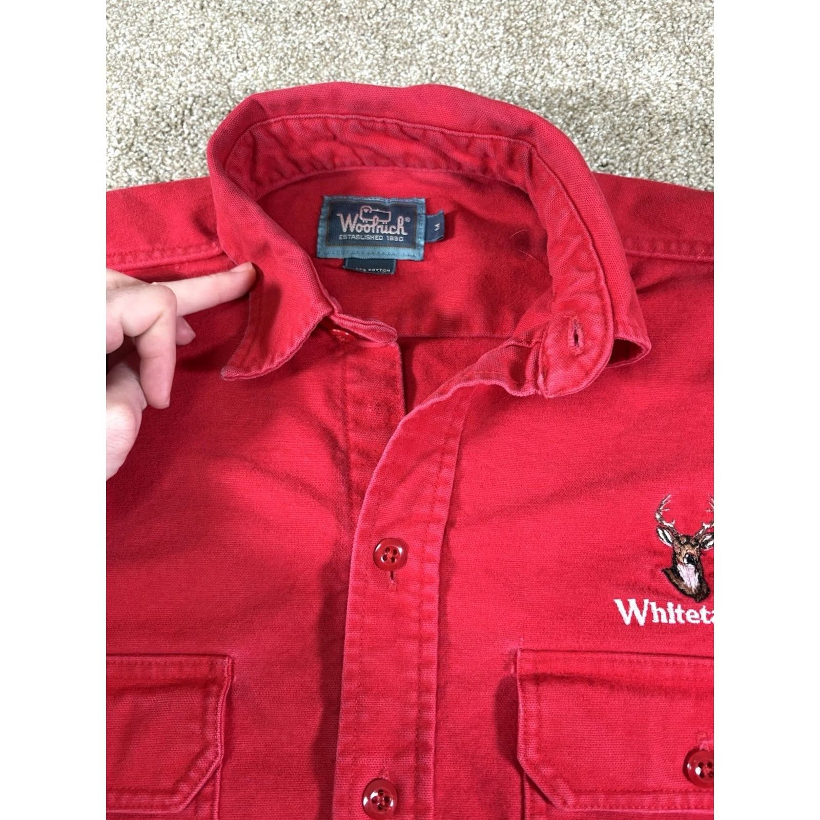 Vintage VINTAGE Woolrich Button-Up Shirt Mens M Flannel Heavyweight Red Long Sleeve Classic Cookbook? Size US M / EU 48-50 / 2 - 3 Thumbnail