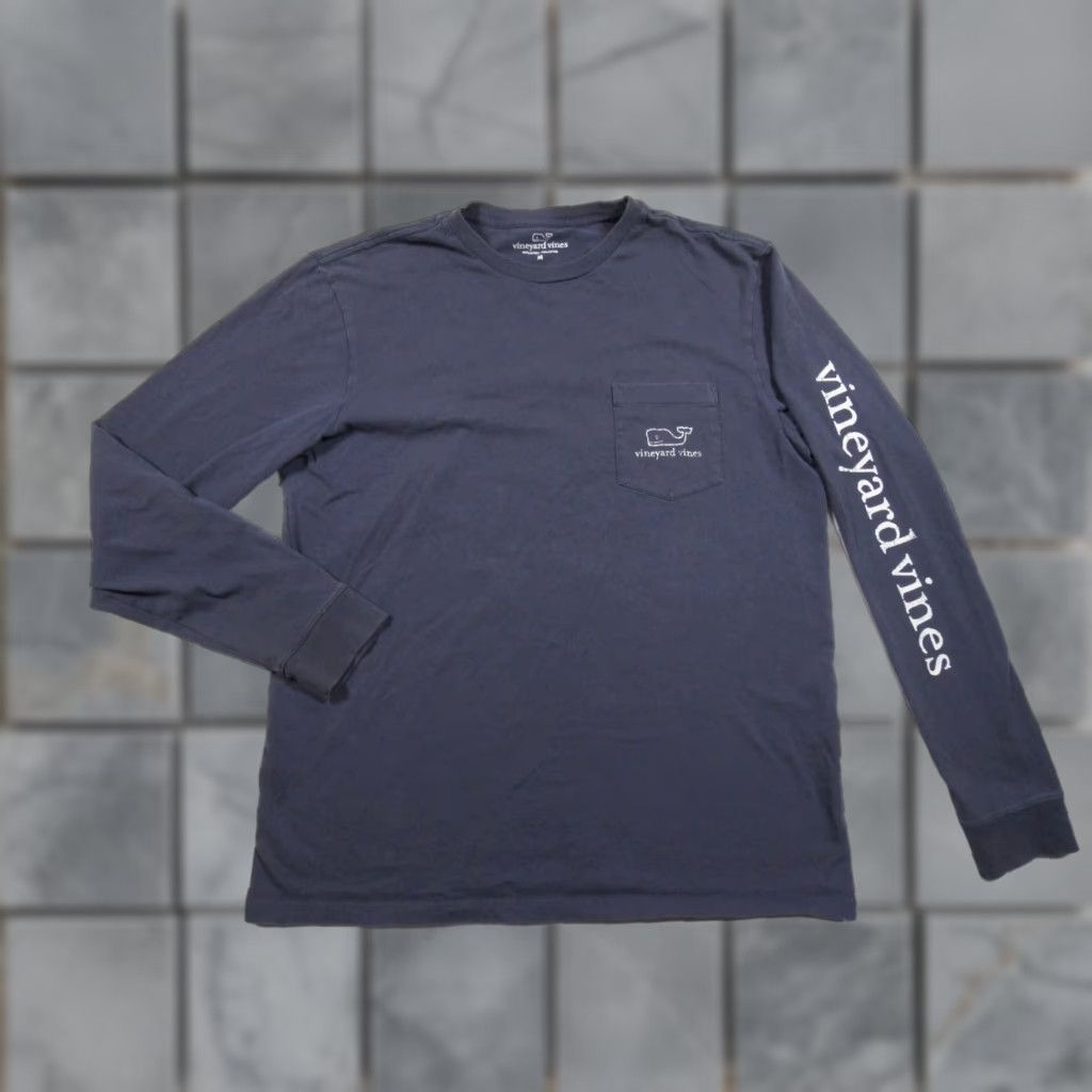 Vineyard Vines Vineyard Vines Shirt Mens Medium Blue Long Sleeve Crewneck Pocket Tee Adult Size US M / EU 48-50 / 2 - 1 Thumbnail