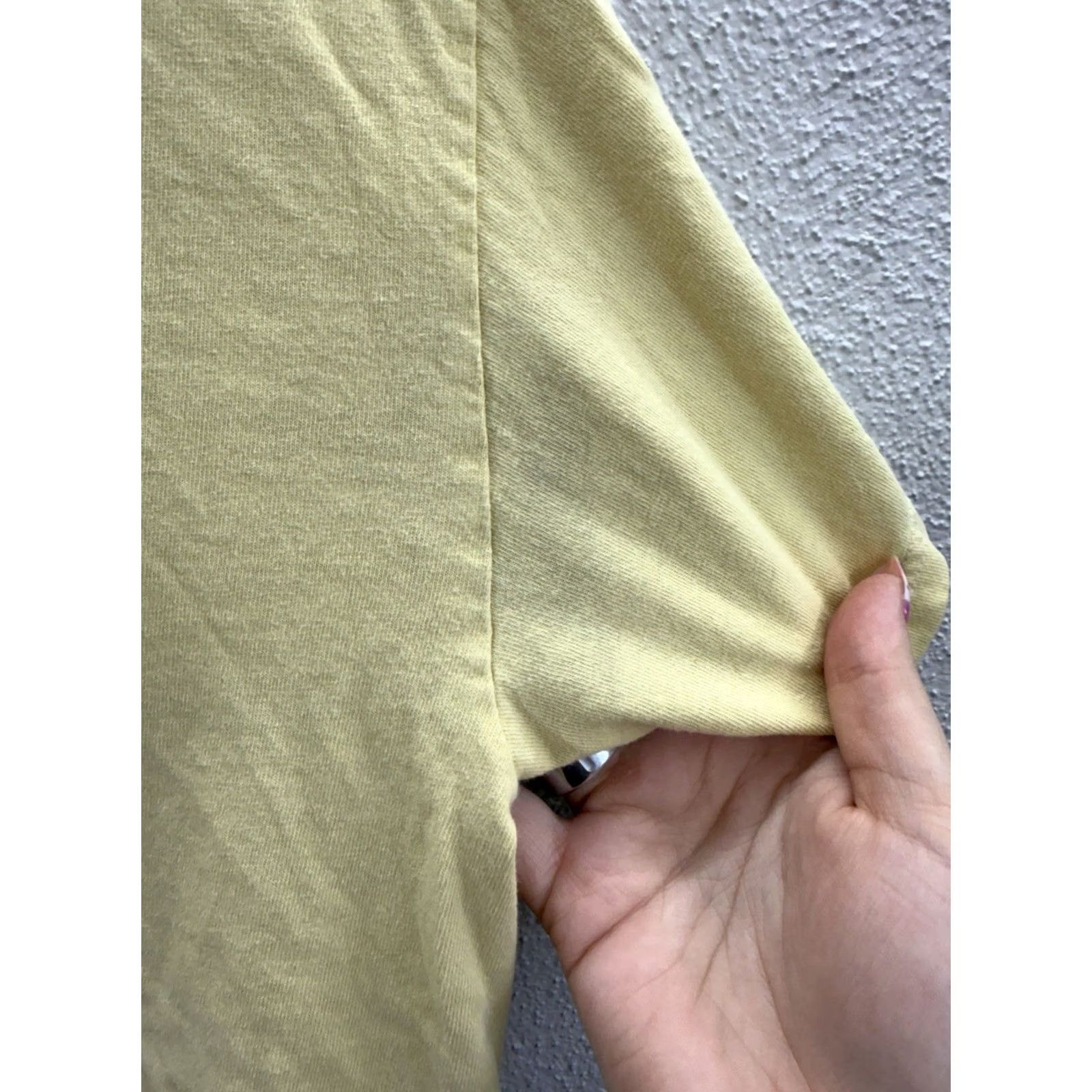 Vintage J. Galt Womens Shirt One Size Yellow Short Sleeve Embroidered T-Shirt Casual Knit 100% Cotton Adult Regular Mens Womens Girls Boys Size ONE SIZE - 4 Thumbnail