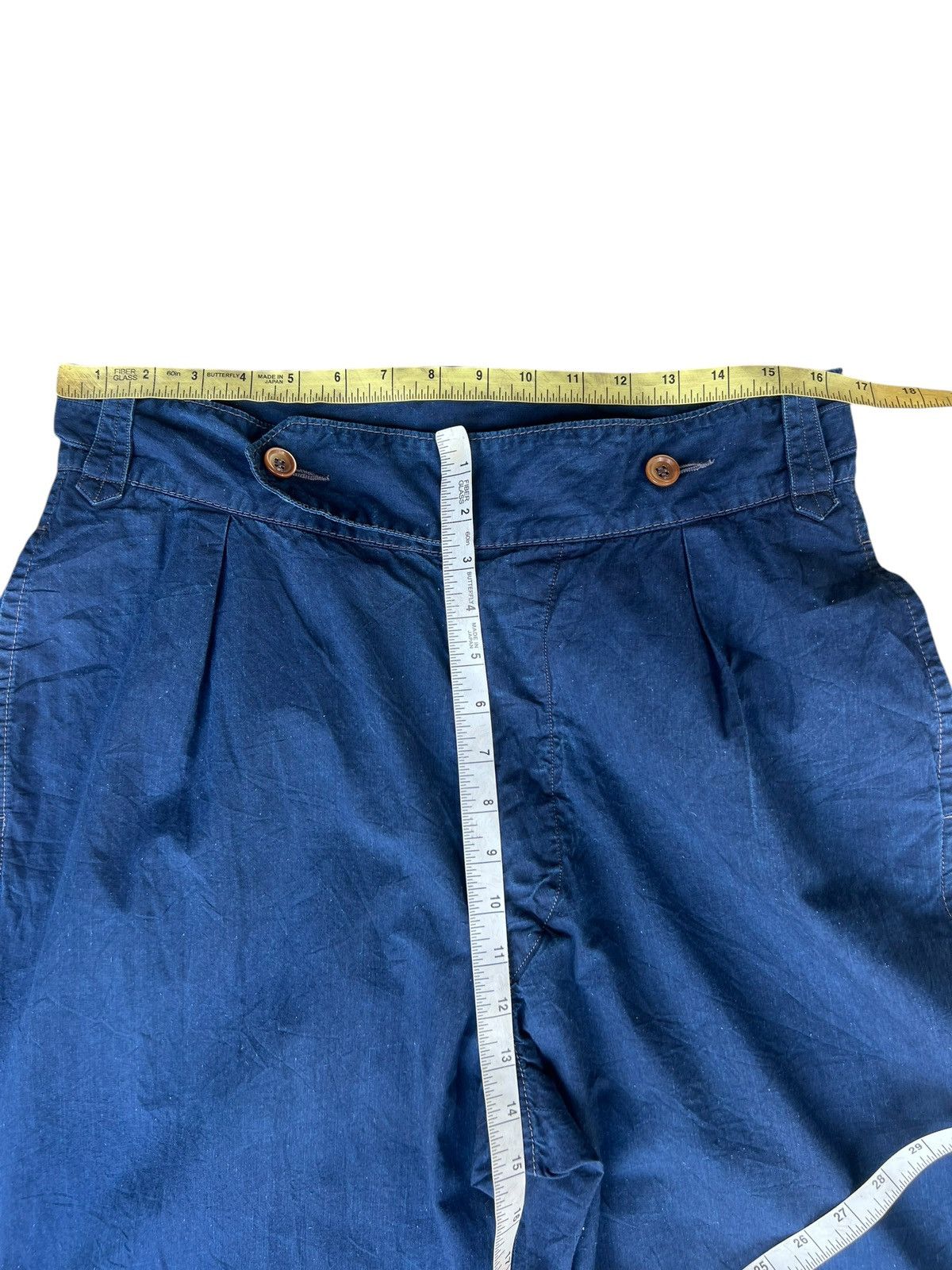45rpm × Indigo 45rpm Japan Indigo Cotton Poplin Gurkha Trouser Pant Loose Size US 32 / EU 48 - 4 Thumbnail