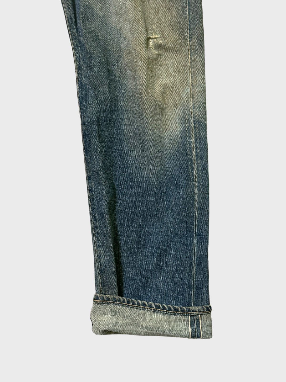 Edwin Vintage Edwin 505 Mud Wash Distressed Selvedge Jeans Size US 31 - 6 Thumbnail