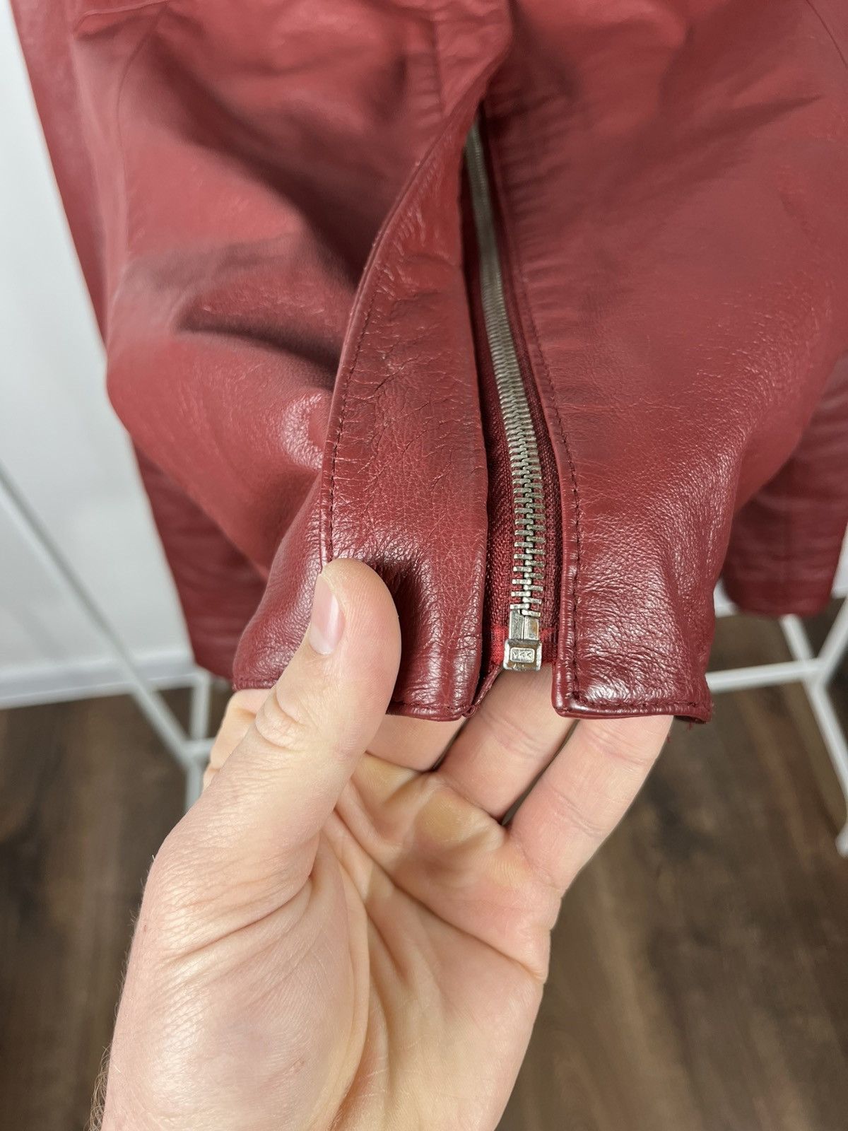 Leather Vintage Red Leather Jacket Womens Size 40 Zip Front Size S / US 4 / IT 40 - 8 Thumbnail