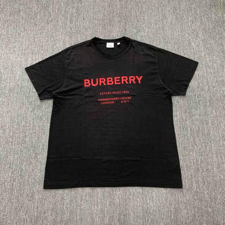 Burberry Burberry Black Chest Logo Short Sleeve Size US L / EU 52-54 / 3 - 1 Thumbnail